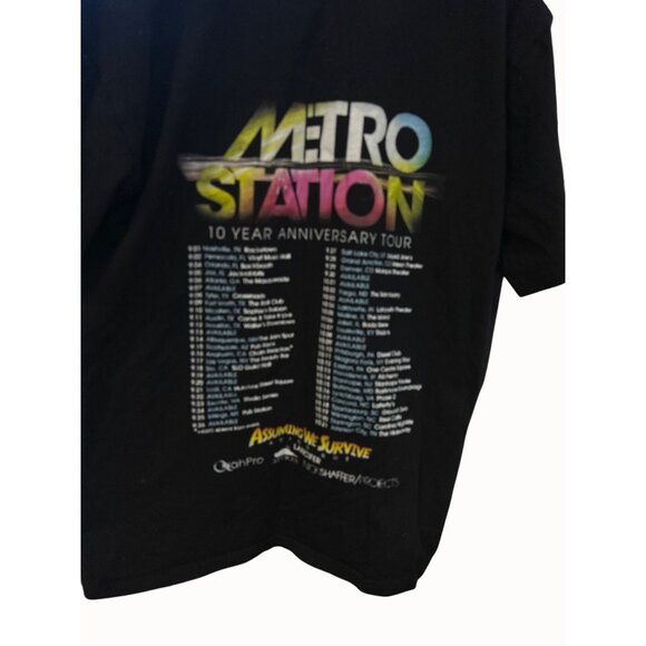 Metro Station Avion Roe 10 Year Ann Tour T-Shirt Lancifer assuming we survive - Picture 4 of 6